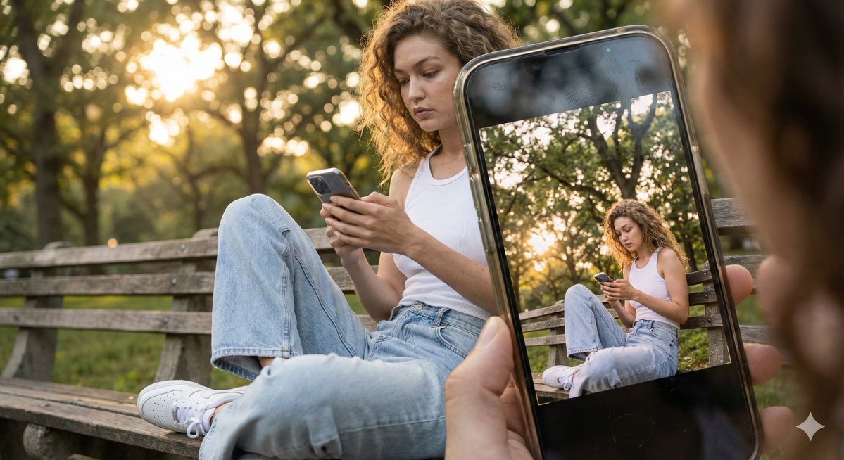 AI Prompt for Cinematic Realism Dual Scene Self-Portrait: Indoor & Outdoor Influencer Concepts