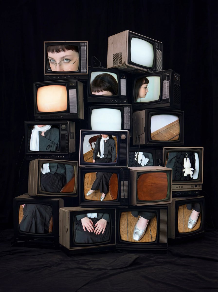 AI Prompt for Cinematic Retro TV Collage Art