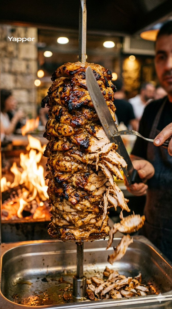 AI Prompt for Cinematic Shawarma Rotisserie Image Generation