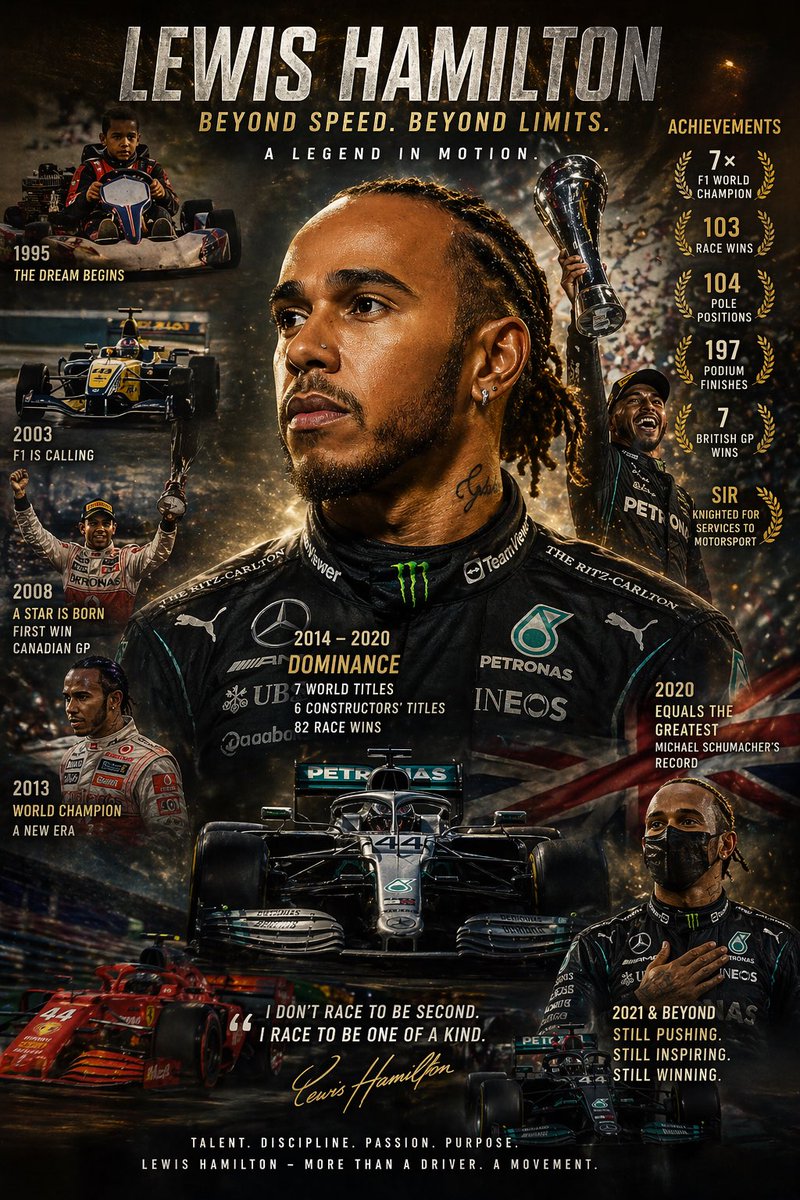 AI Prompt for Cinematic Sports Poster with Car Racing Timeline and Achievements