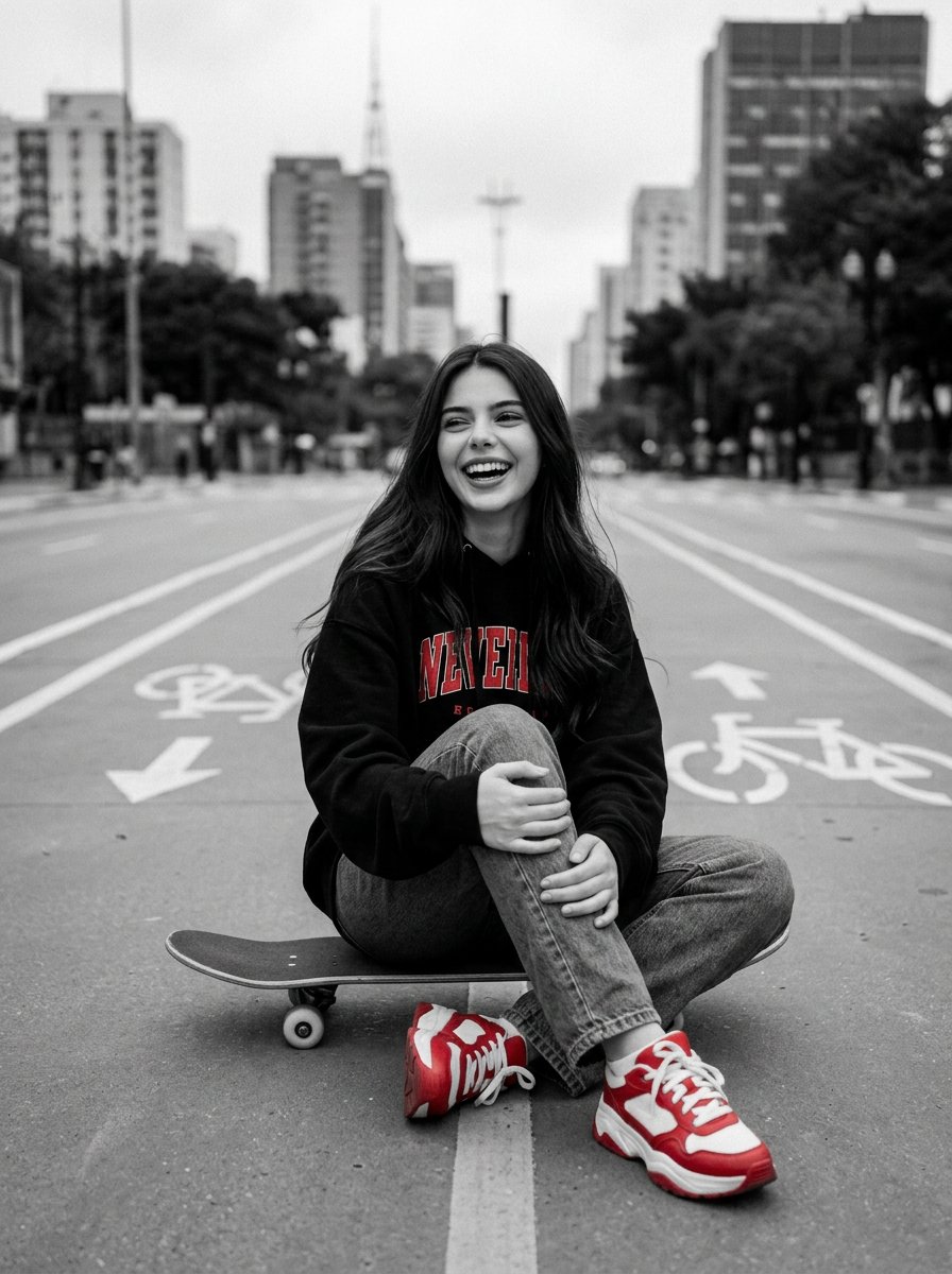 AI Prompt for Cinematic Street Photography Portrait with Monochromatic Tone