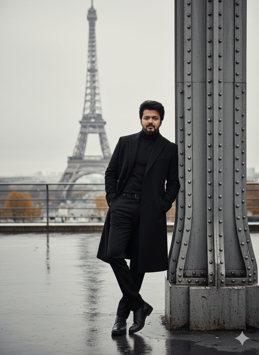 AI Prompt for Cinematic Style Social Media Portrait of Parisian Scene