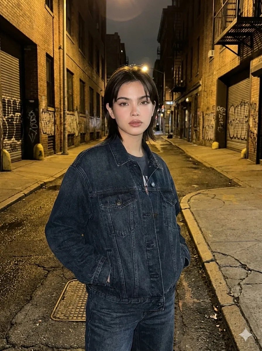 AI Prompt for Cinematic Urban Night Portraits with Film Grain