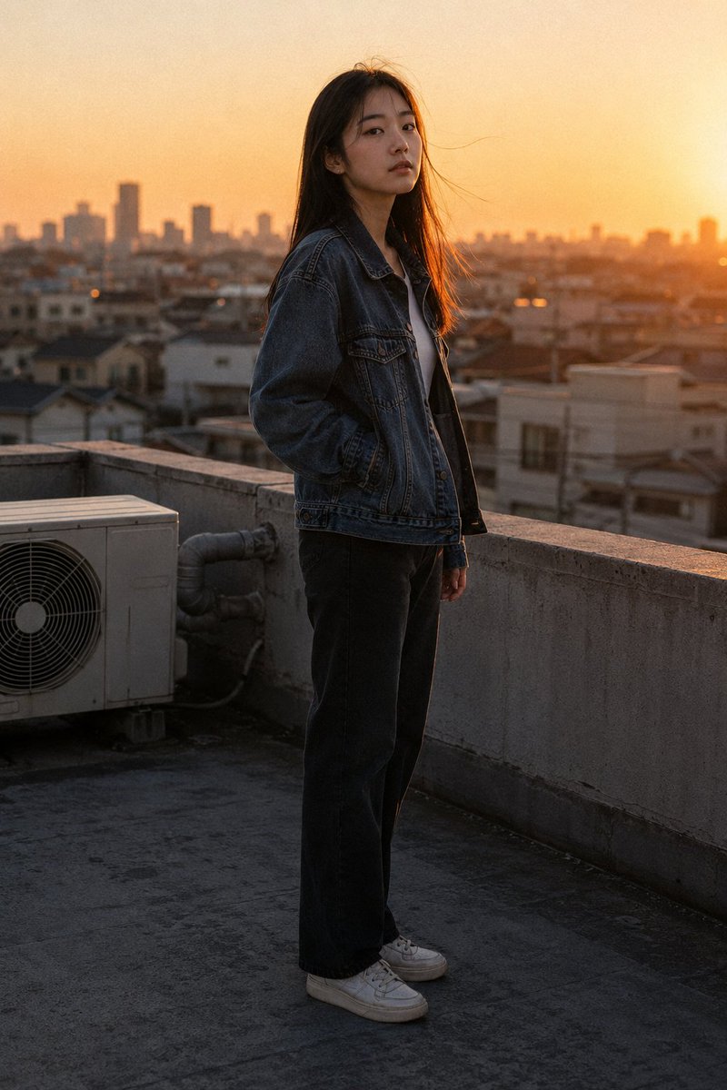AI Prompt for City Rooftop Portrait Photography