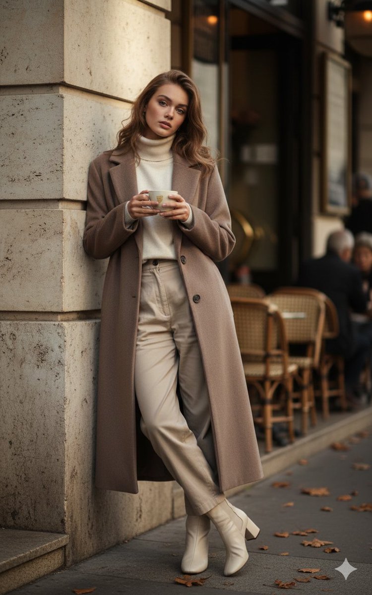 AI Prompt for City Woman Autumn Portrait Photography