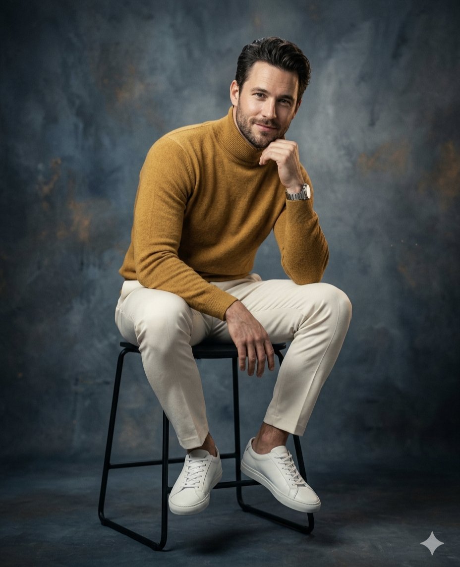 AI Prompt for Classic Studio Male Portrait Photography