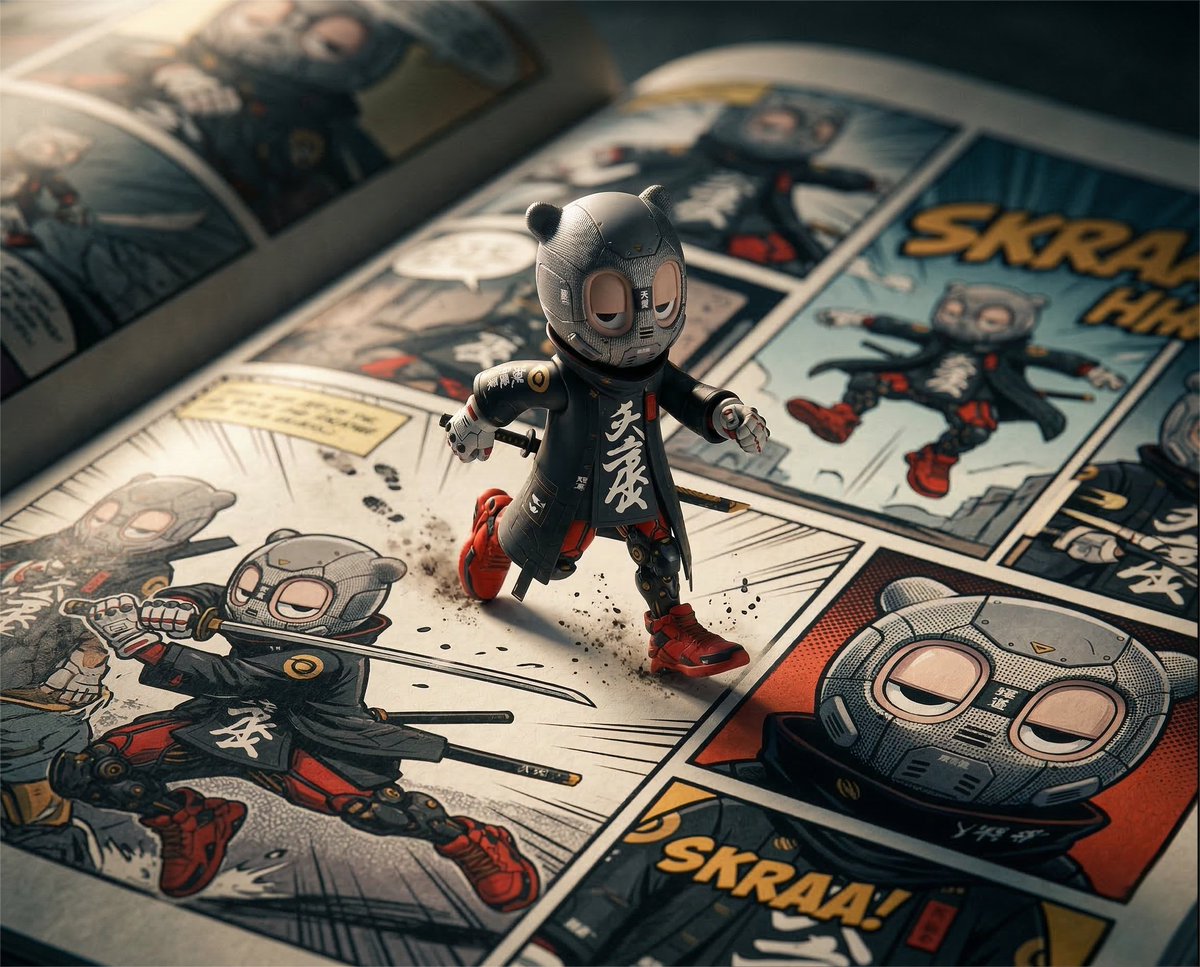 AI Prompt for Comic Book Character Photography with Shallow Depth of Field