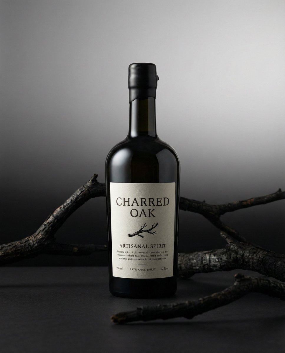 AI Prompt for Commercial Product Hero Shots with Charred Black Branches