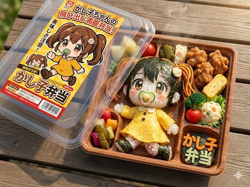 AI Prompt for Commercial Product Photography: Character Ekiben (Lunch Box) Product Shot