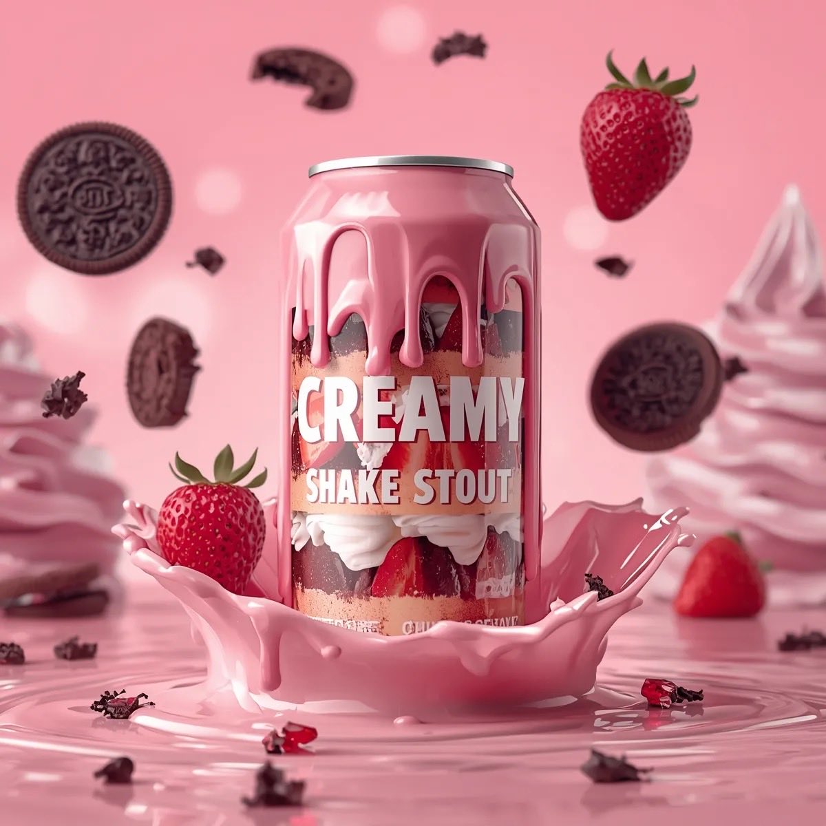 AI Prompt for Creamy Shake Stout Product Photography