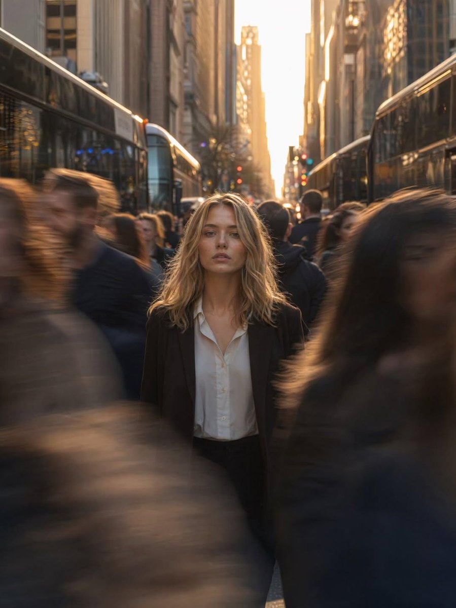 AI Prompt for Creating Cinematic Golden Hour Portraits with Motion Blur