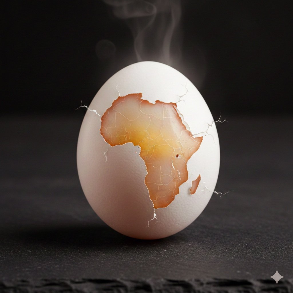 AI Prompt for Creating Photorealistic Egg with Africa Map Cracks