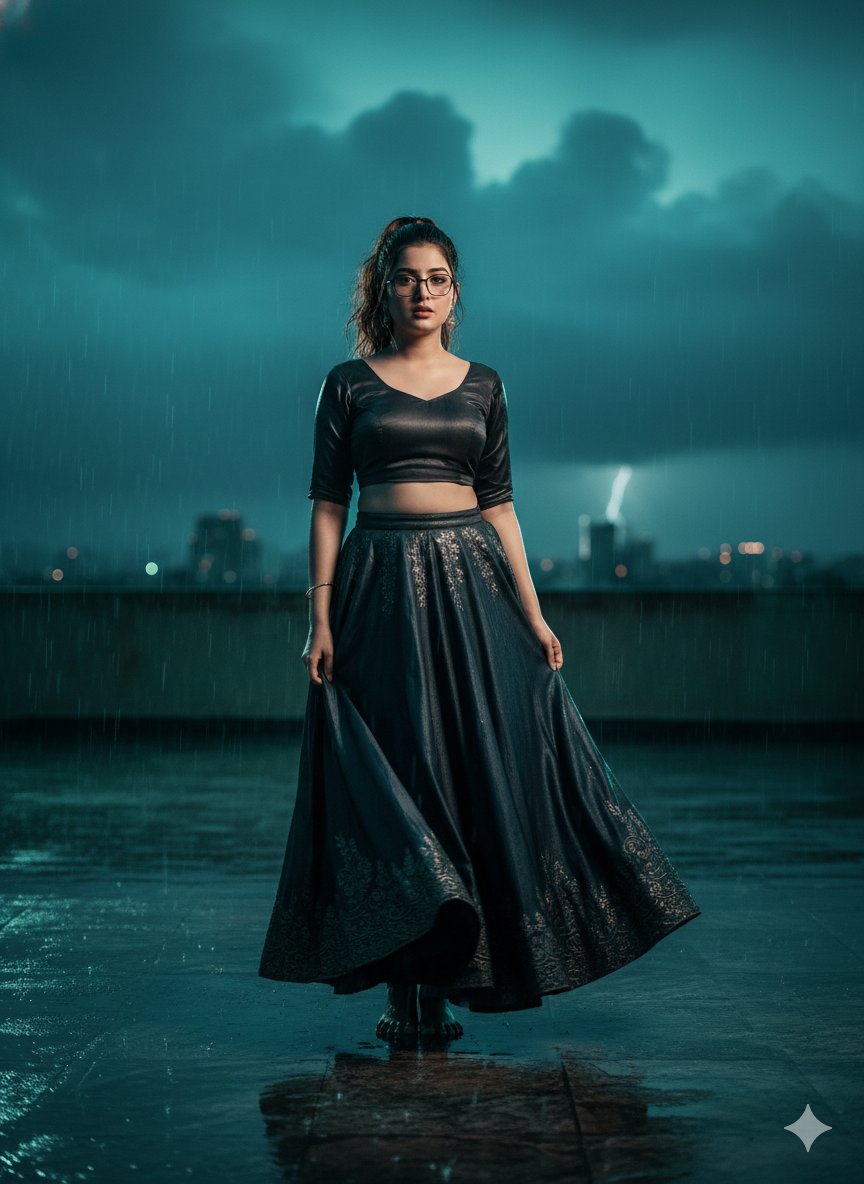 AI Prompt for Creating Ultra-Realistic Cinematic Bollywood Posters in Monsoon