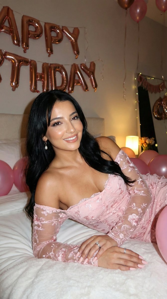 AI Prompt for Creating Vibrant Birthday Portrait with Flash Photography Effect