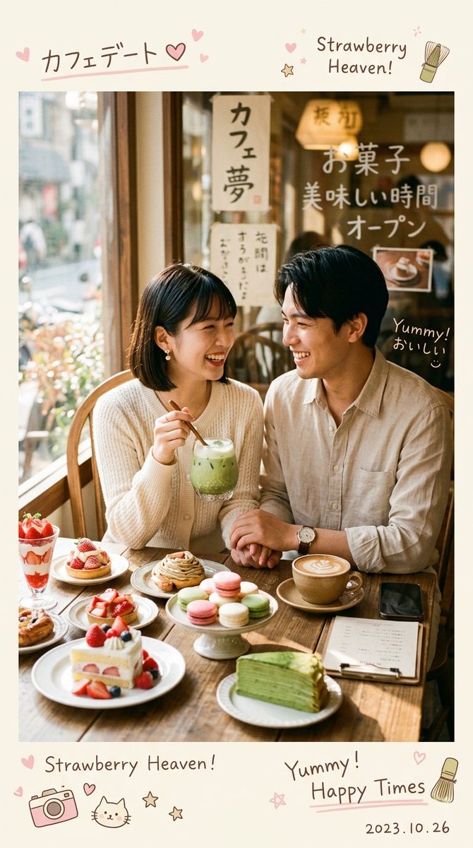 AI Prompt for Customizable Cozy Cafe Photography with Doodles
