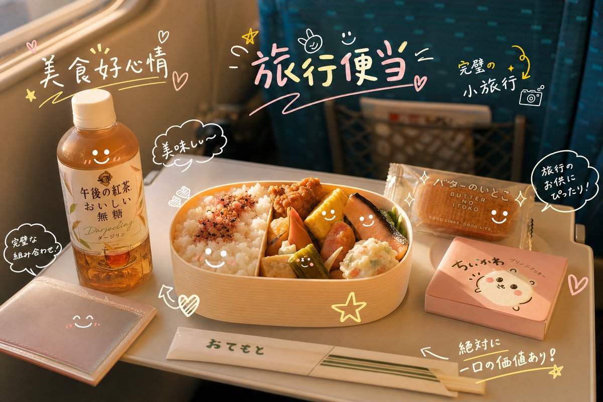 AI Prompt for Cute Japanese Train Bento Art