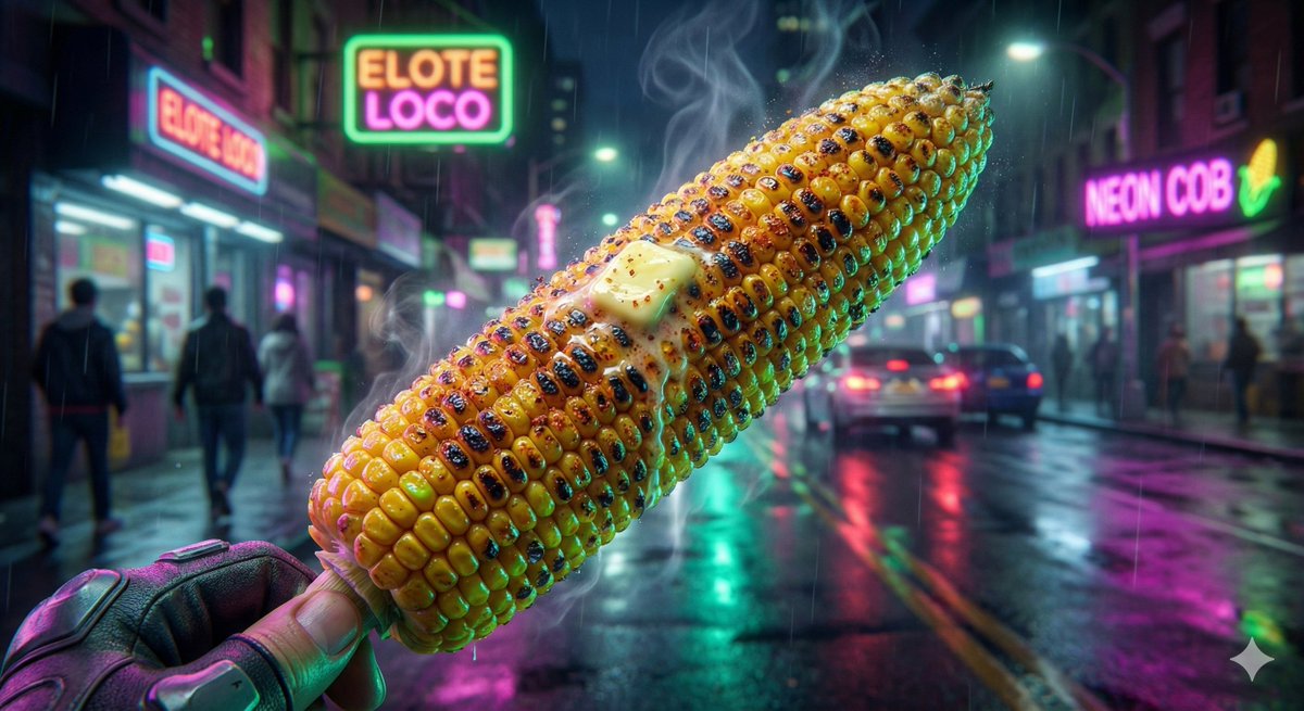 AI Prompt for Cyberpunk Food Photography with Neon Accents
