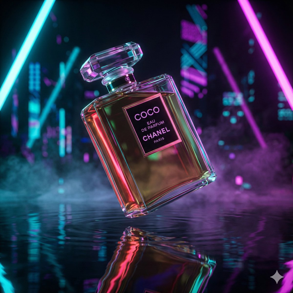AI Prompt for Cyberpunk Product Photography in Neon Noir Style