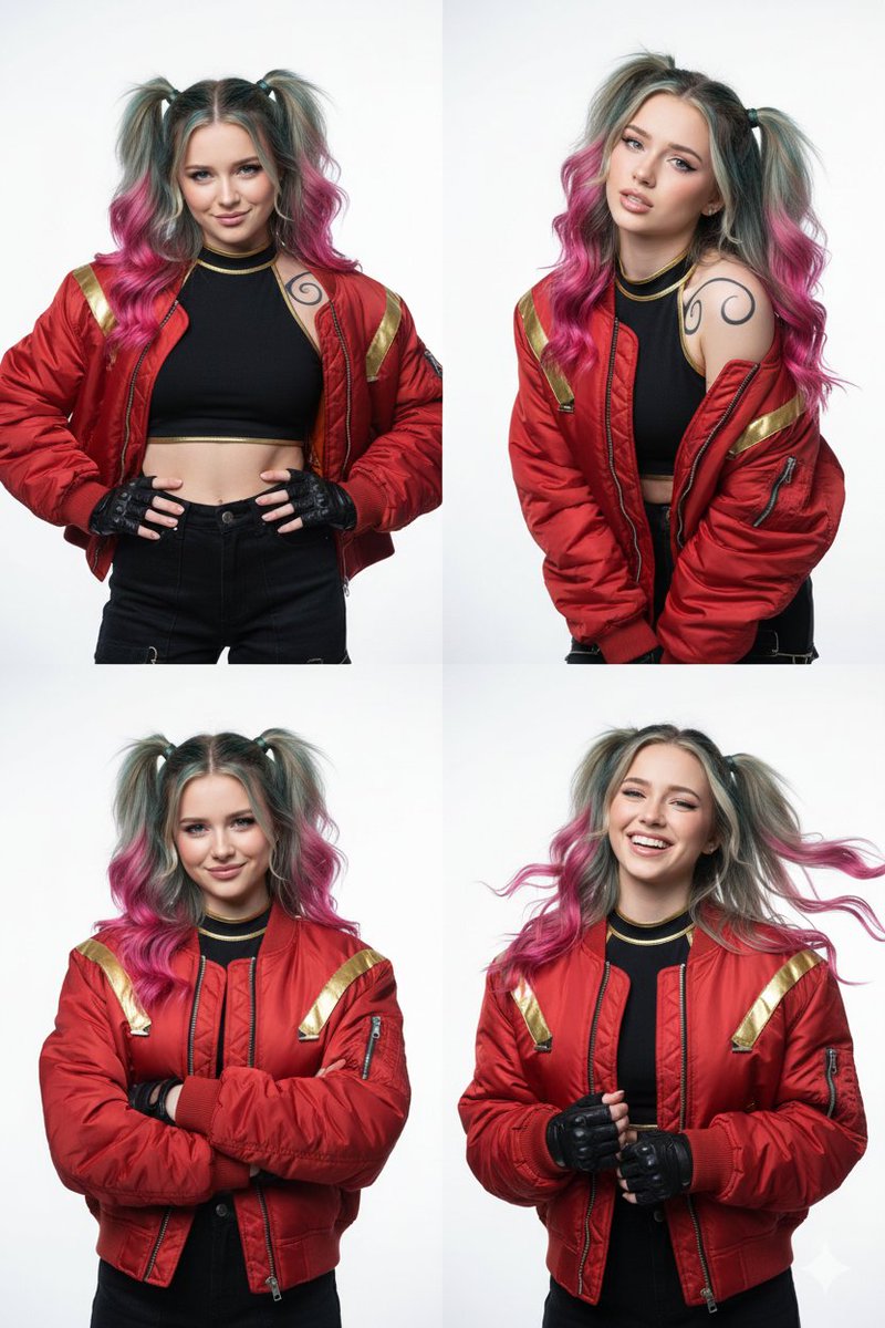 AI Prompt for Cyberpunk Studio Portrait Grid