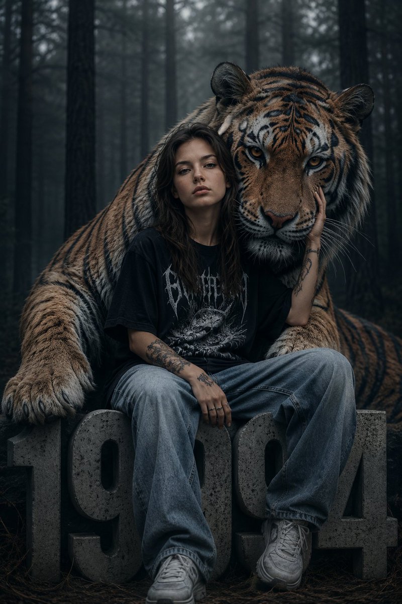 AI Prompt for Dark Fantasy Photography of Women and Animals