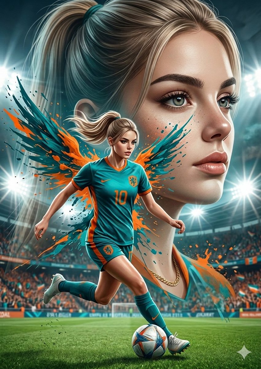 AI Prompt for Double Exposure Sports Illustration with Cinematic Portrait