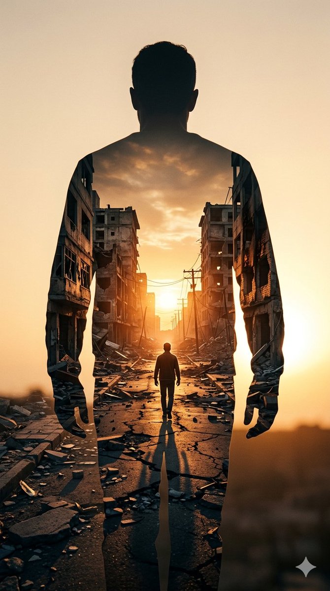 AI Prompt for Dramatic Double Exposure Photography of Cityscape Silhouette