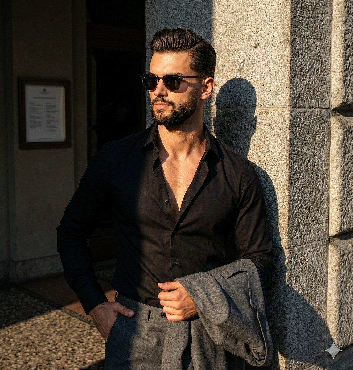 AI Prompt for Dramatic Editorial Portraits of Confident Men