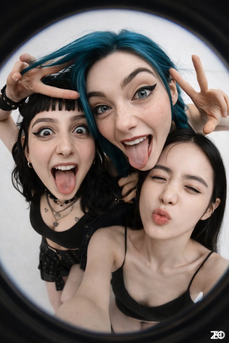 AI Prompt for Dramatic Fisheye Lens Group Portraits