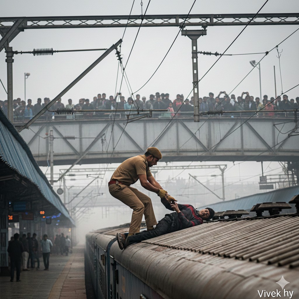 AI Prompt for Dramatic Train Rescue Scene: Cinematic Photography and Videography