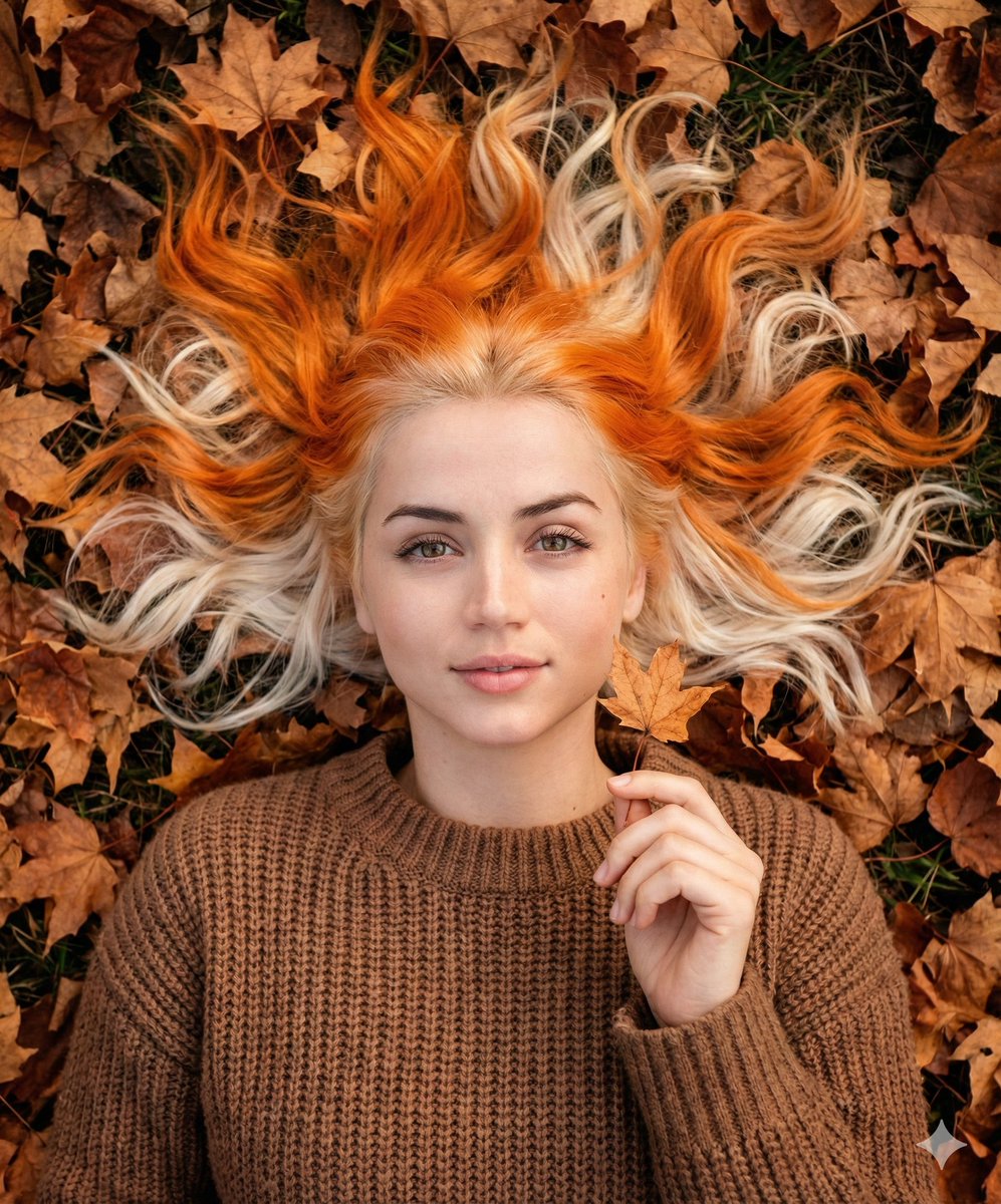 AI Prompt for Dreamy Autumnal Portrait of a Young Woman: Ethereal Landscape Photography