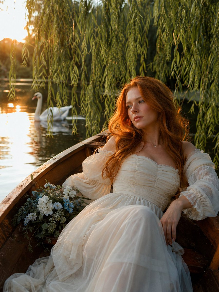 AI Prompt for Dreamy, Fairytale-Inspired Waterfront Portrait Photography