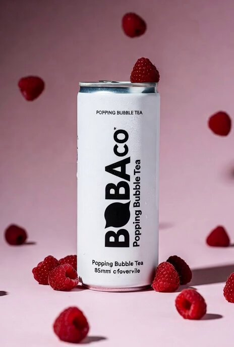 AI Prompt for E-commerce Product Photography: Boba Tea Can