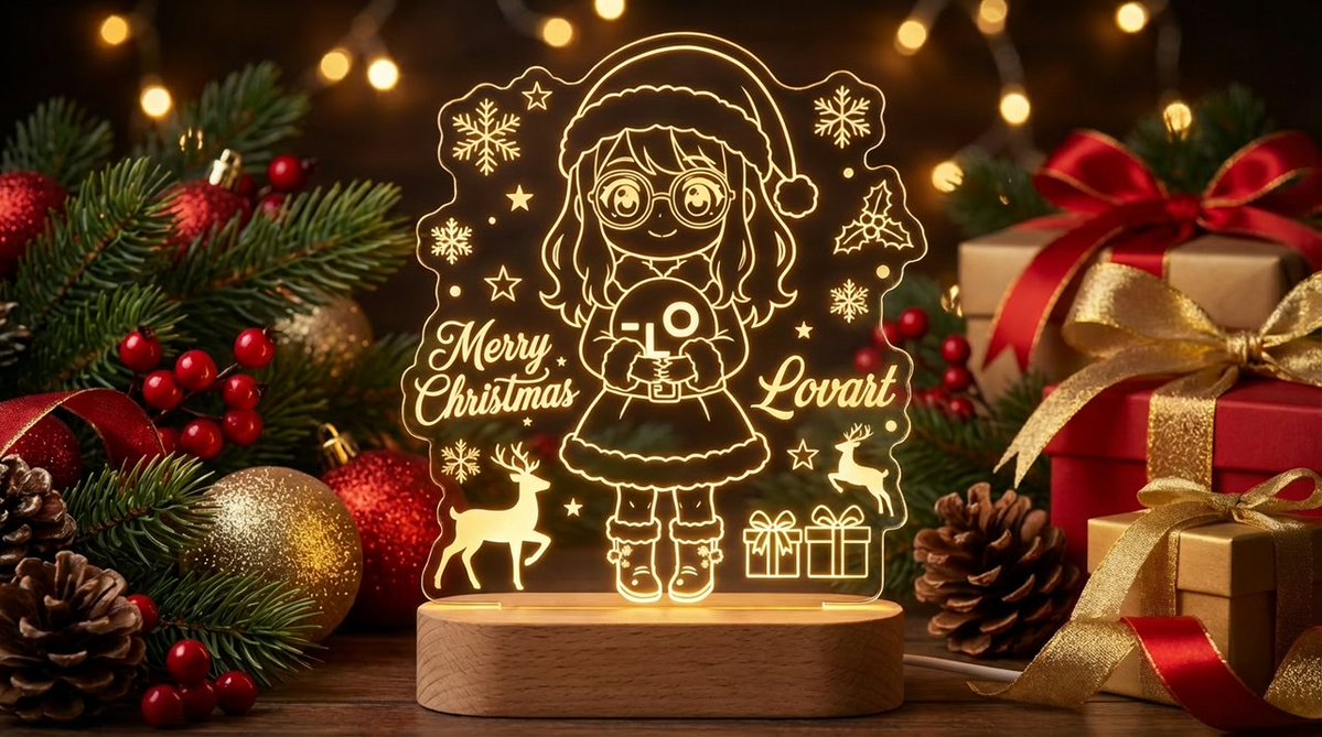 AI Prompt for E-commerce Product Photography with Laser Engraved Acrylic LED Stand
