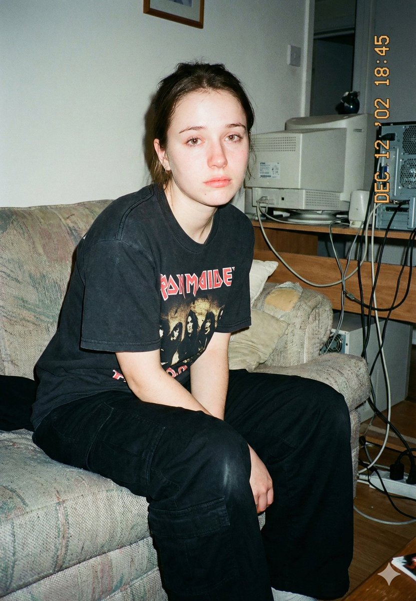 AI Prompt for Early 2000s Digital Snapshot Portraits