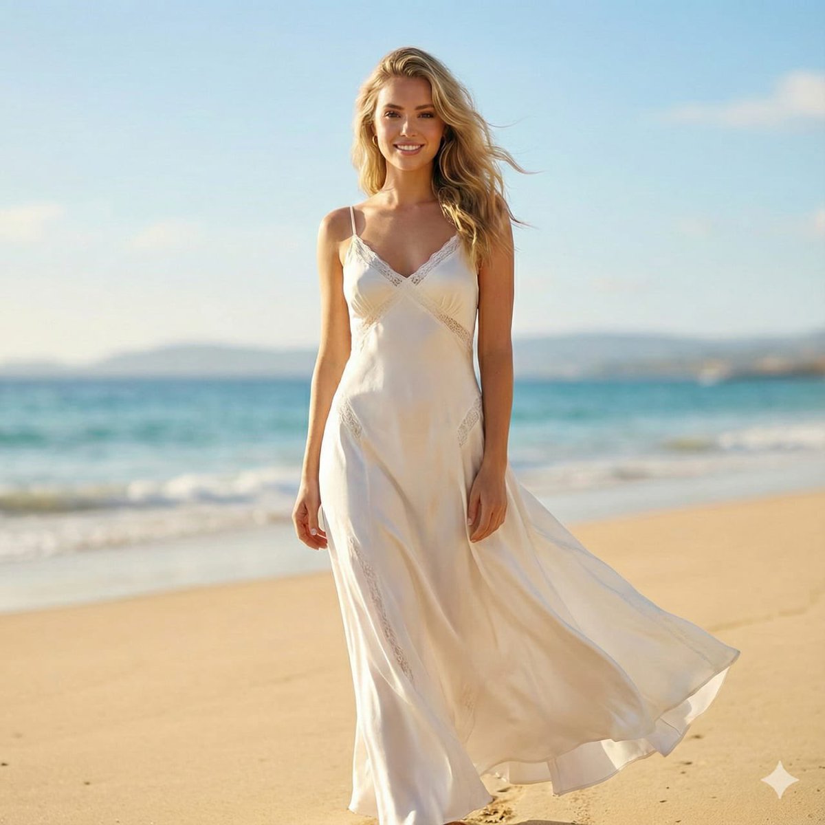AI Prompt for Editorial Beach Photoshoot - Fine Art Portrait Image Generation