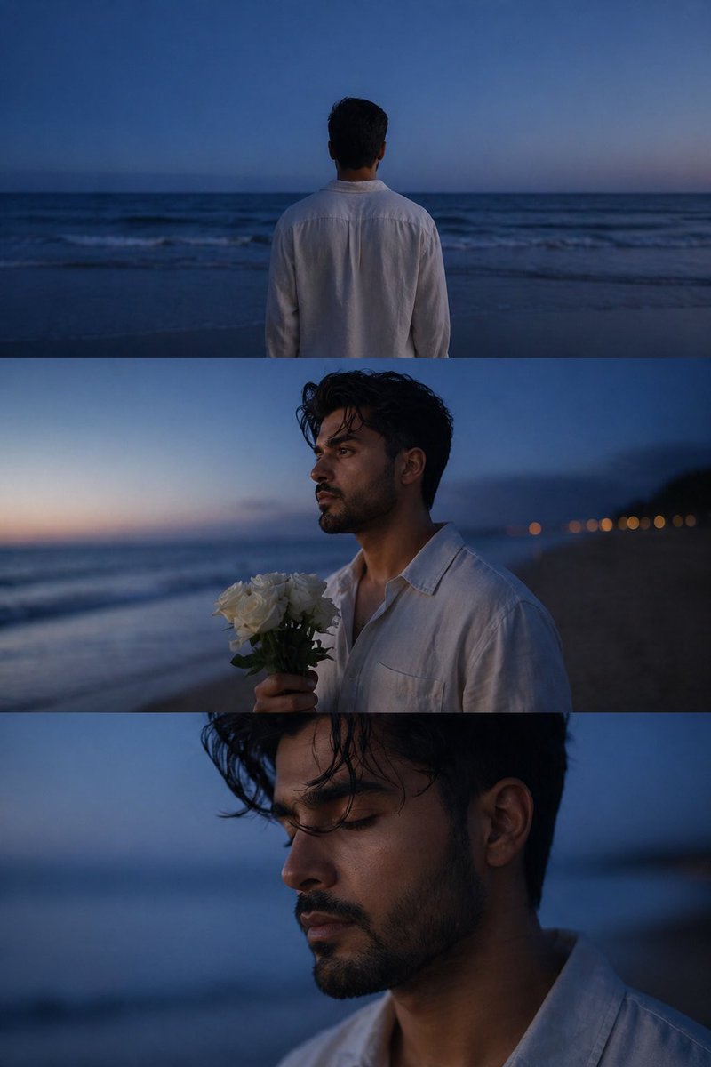 AI Prompt for Emotional Cinematic Beach Portraits in Twilight