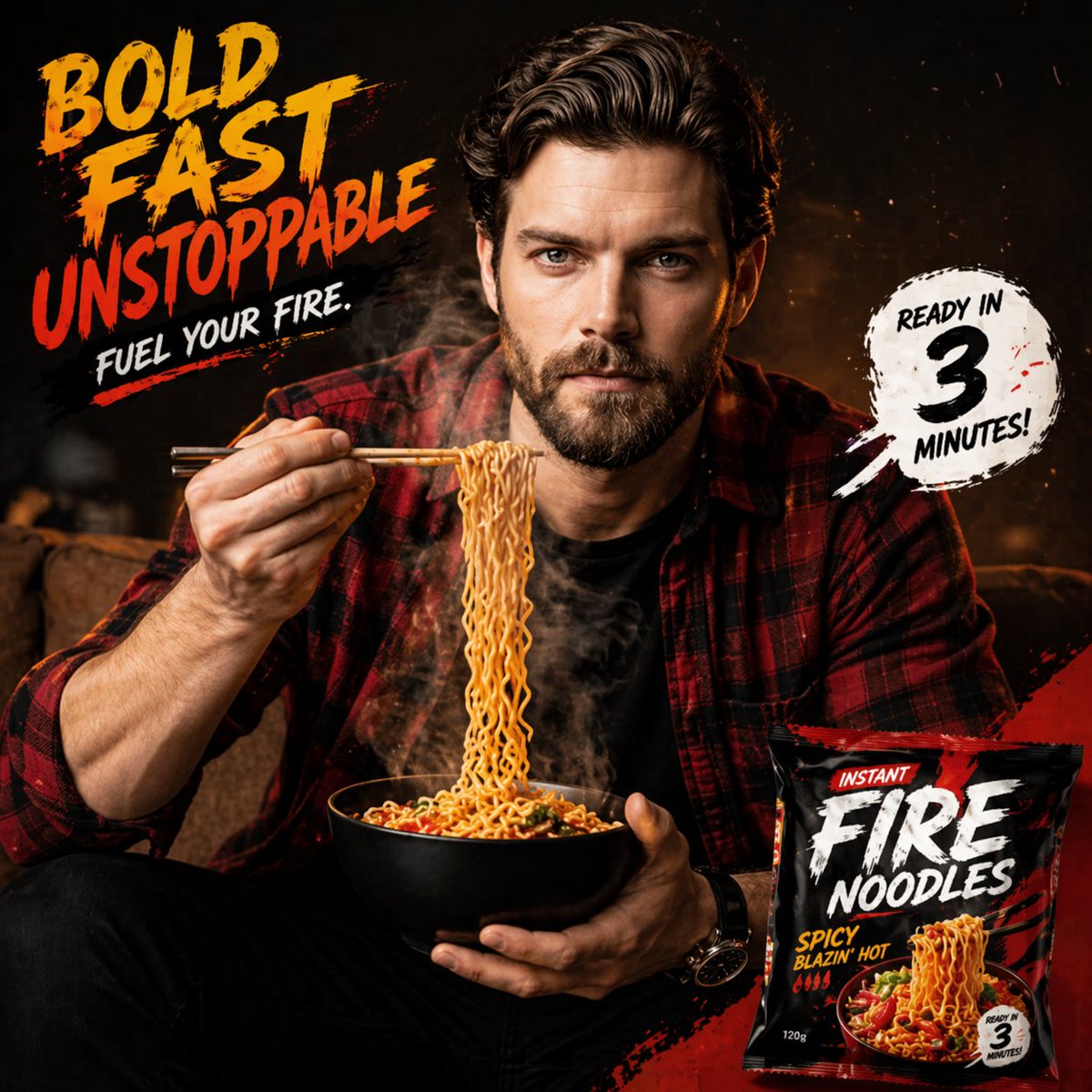 AI Prompt for Energetic Food Advertisement Images