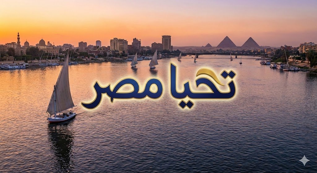 AI Prompt for Enhanced Arabic Text Rendering on Nile River Landscape Images