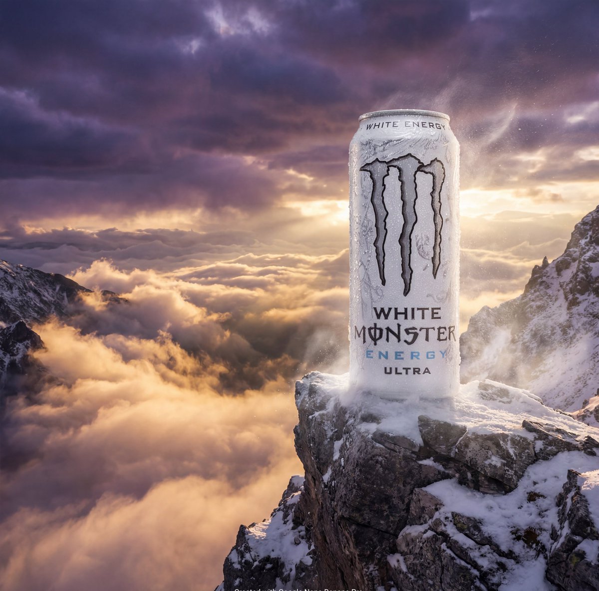 AI Prompt for Epic Product Ad on Mountain Peak with Ultra-Realistic Stormy Sky