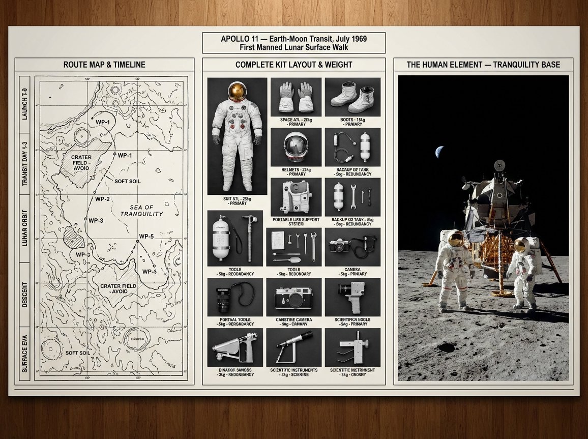 AI Prompt for Expedition Planning Board Collage with Customizable Journey Details