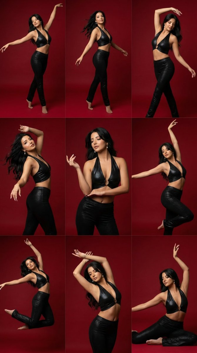 AI Prompt for Fashion Editorial Grid with Photorealistic Woman