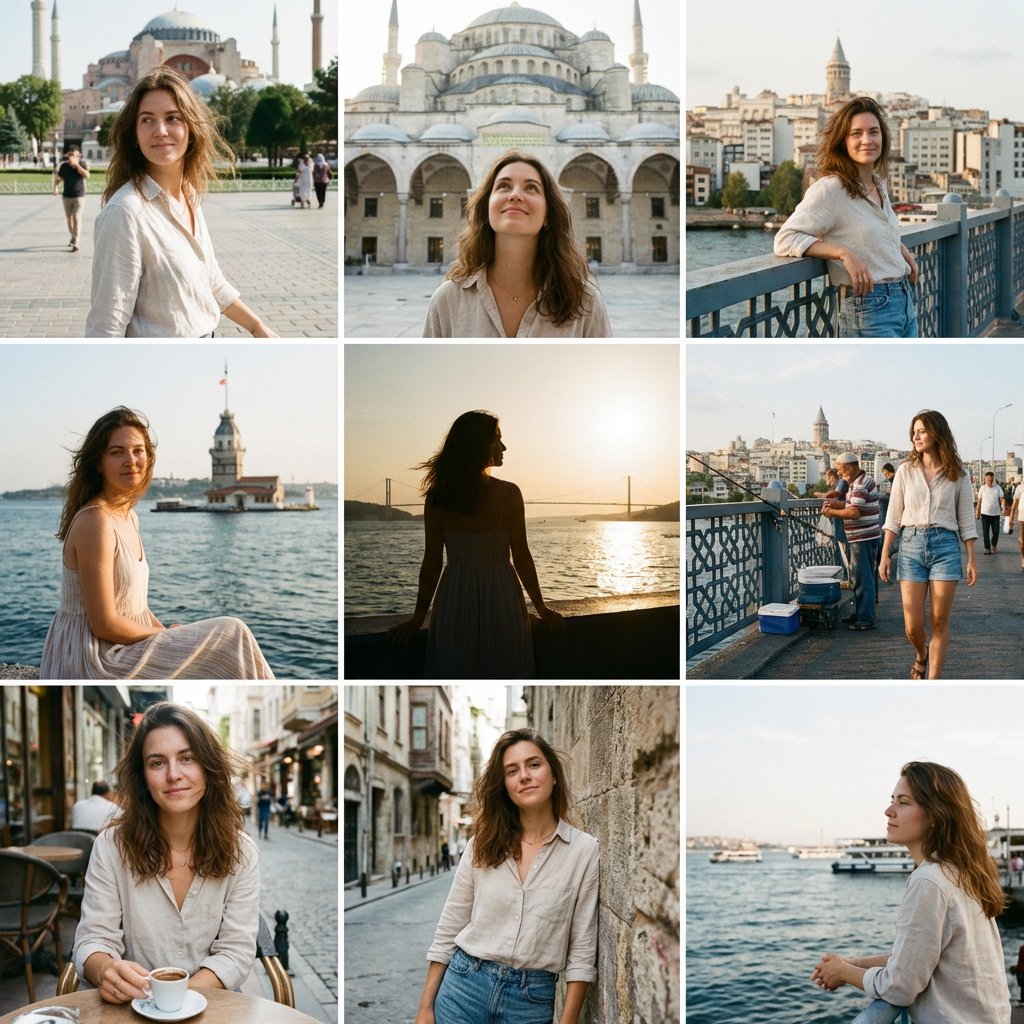 AI Prompt for Fashionable Female Portrait Photography in Istanbul