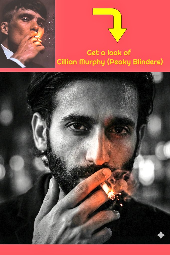 AI Prompt for Film Noir Portrait with Cigarette Lighting Effect