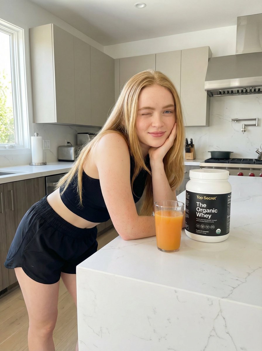AI Prompt for Fitness Lifestyle Photography of Sadie Sink