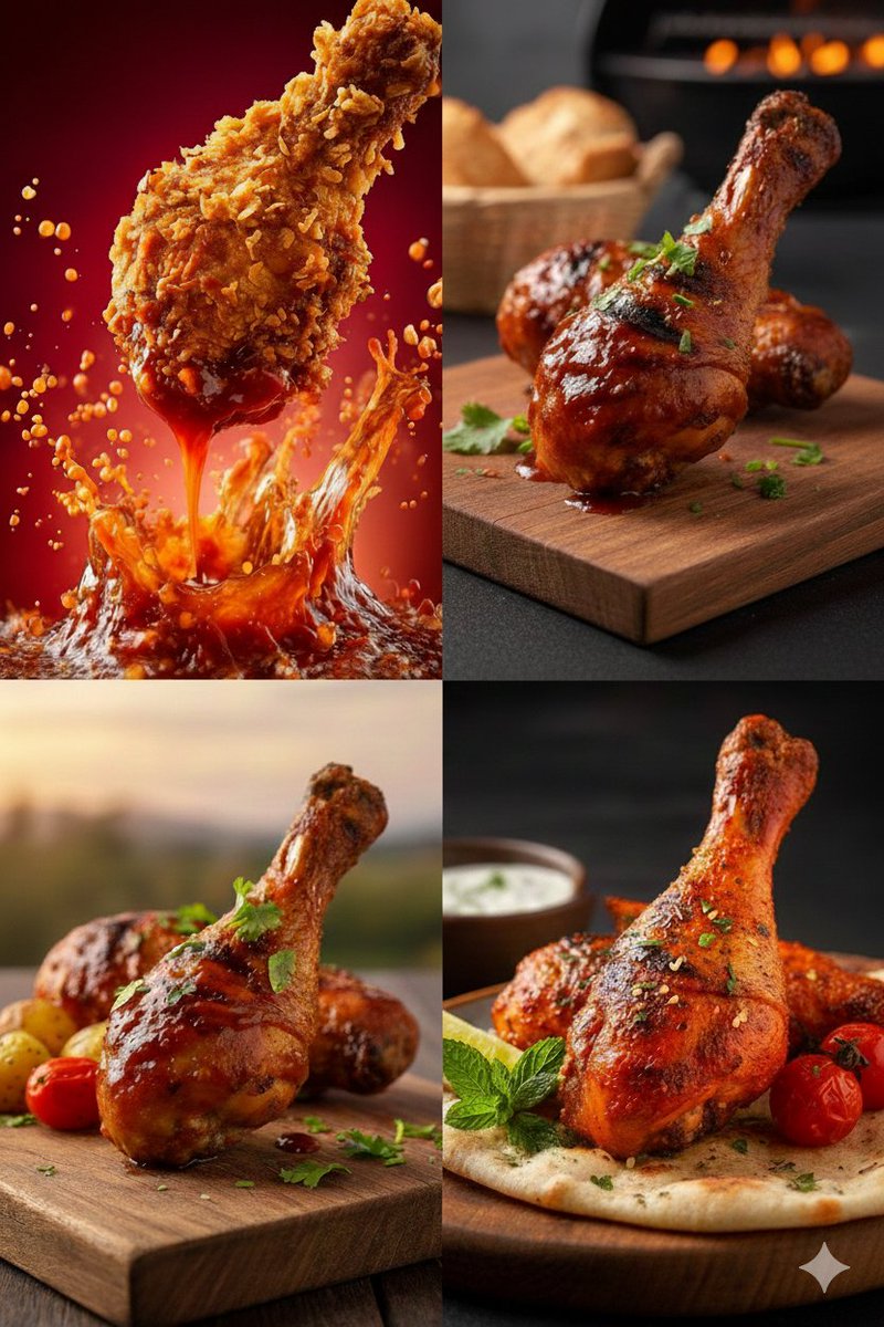 AI Prompt for Food Advertising Images: Chicken Drumsticks