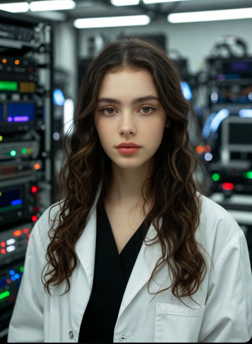 AI Prompt for Futuristic Scientist Portrait in Advanced Lab