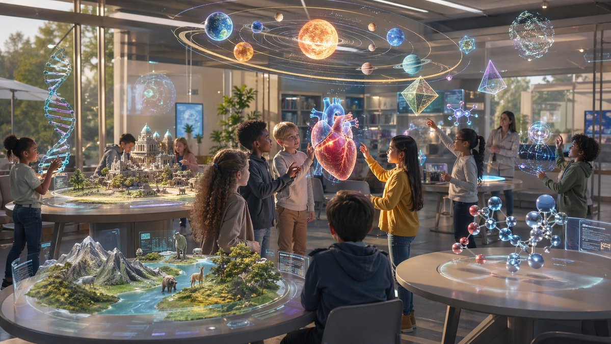AI Prompt for Futuristic STEM Education Campaigns with Holographic Exhibits