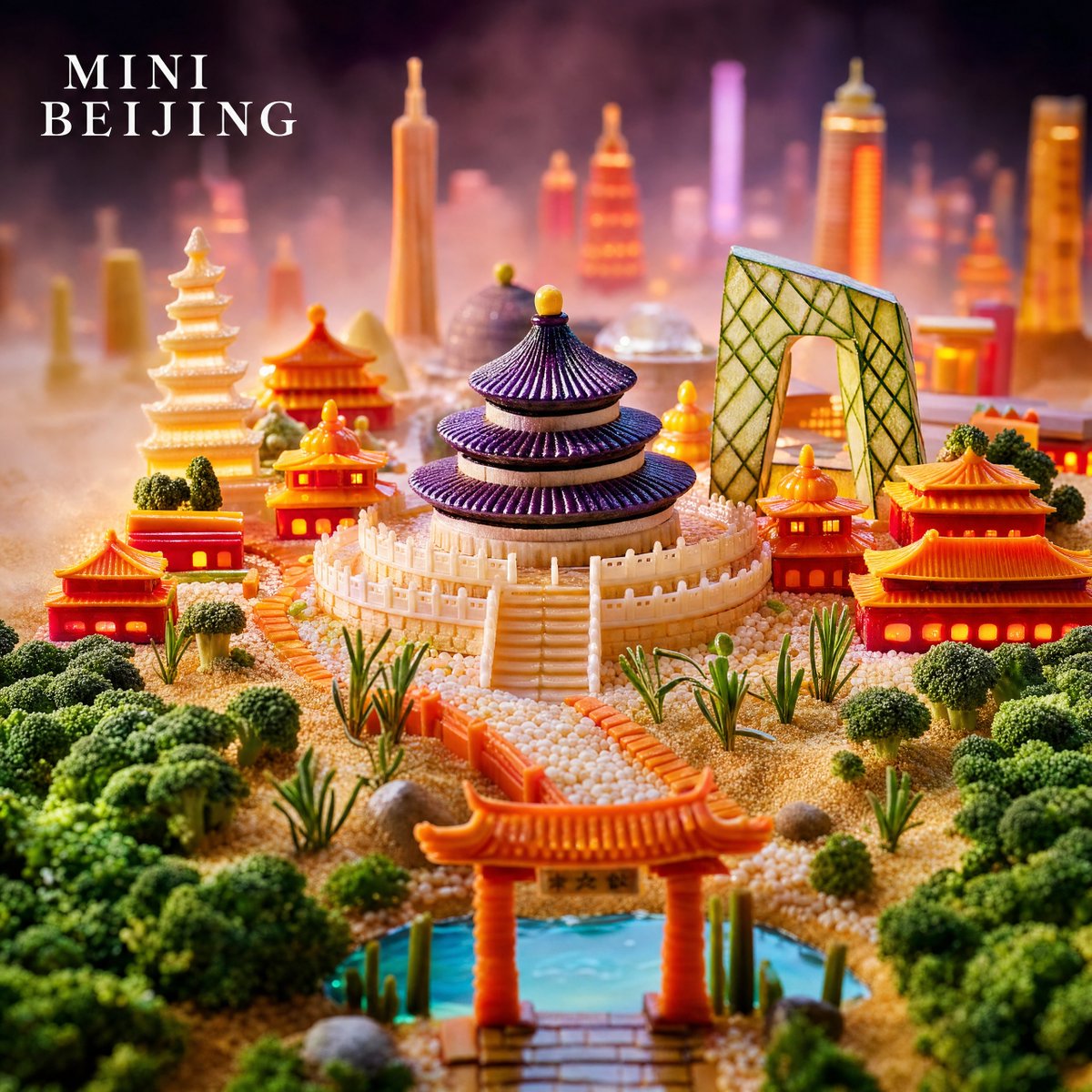 AI Prompt for Generating 3D Sugar Art Cityscapes