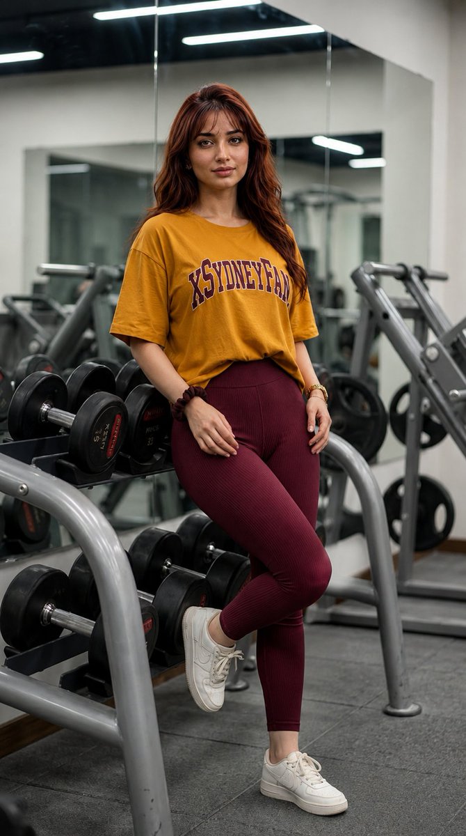 AI Prompt for Generating a Realistic Gym Selfie Portrait