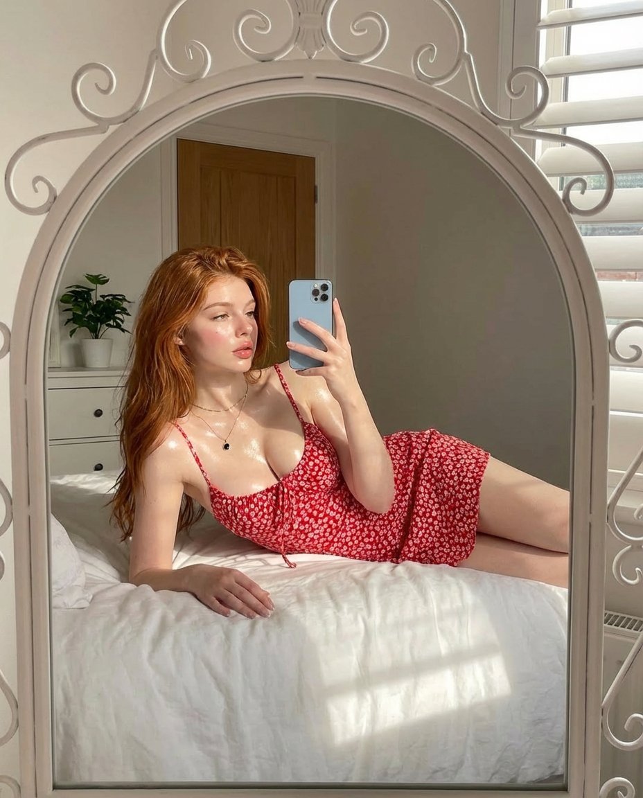 AI Prompt for Generating Aesthetic Mirror Selfies in Soft Natural Light